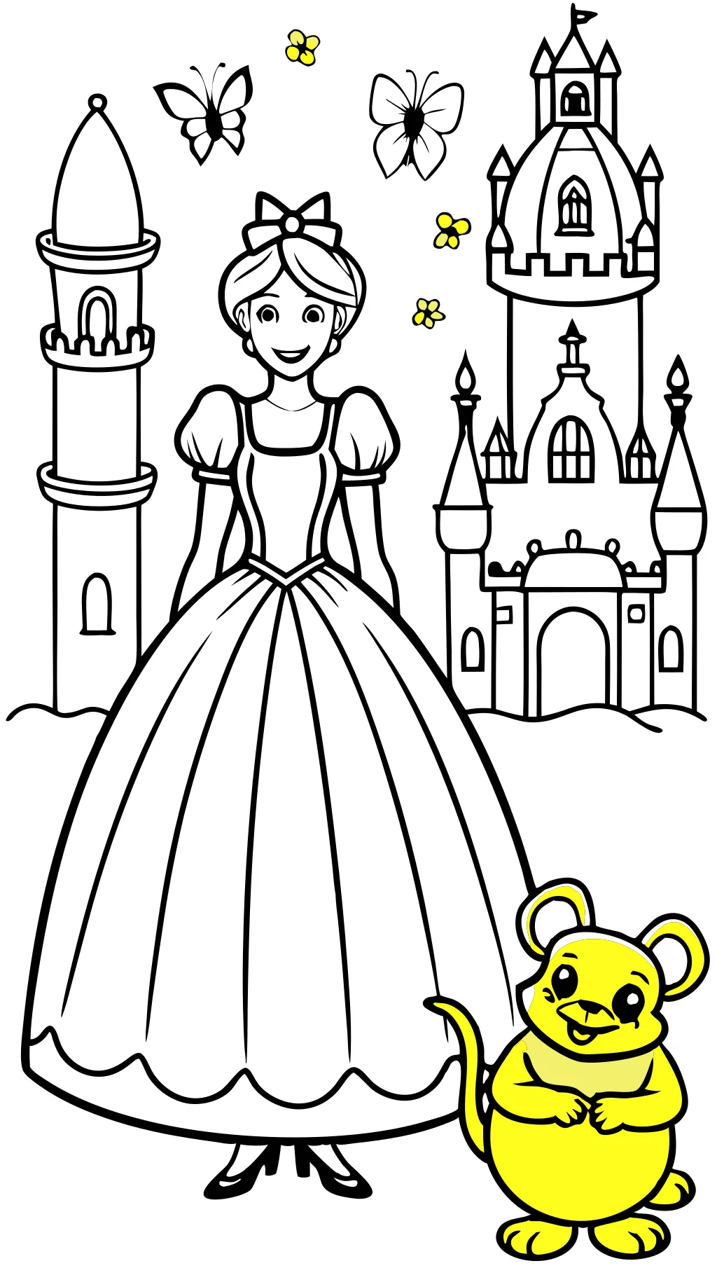 coloring pages of belle